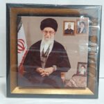 قاب کاشی مقام معظم رهبری با عکس امام و حاج قاسم